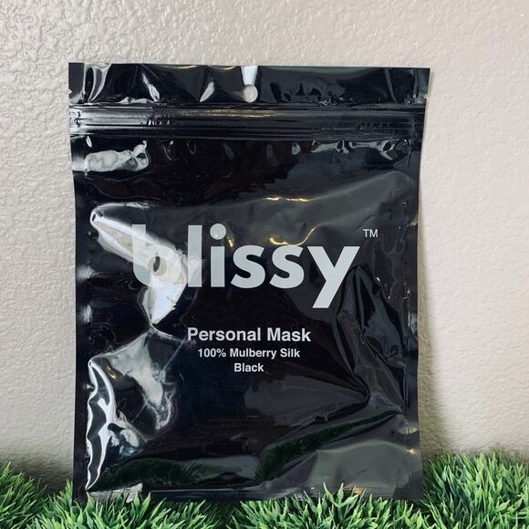 Blissy Silk Face Mask - Black $24.95 - Picture 2 of 6